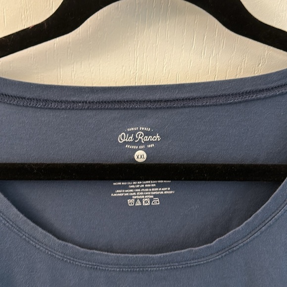 Old Ranch boutique brand soft dusty blue 3/4 sleeve t-shirt, XXL - Picture 2 of 7